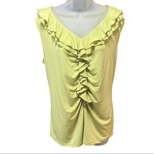 Jones Studio Separates woman’s sz 14W sleeveless ruffled v-neck
